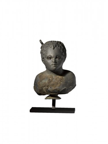 Balsamarium en forme de buste de garçon africain