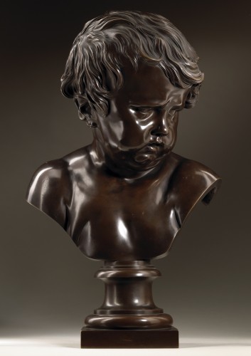 Sculpture Sculpture en Bronze - Buste de Cupidon