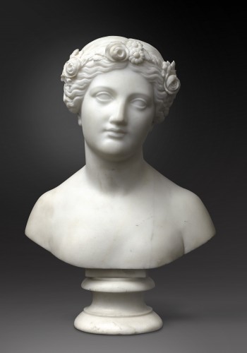 Bust of Flora - Stefano Butti (1807-1880) - Sculpture Style 
