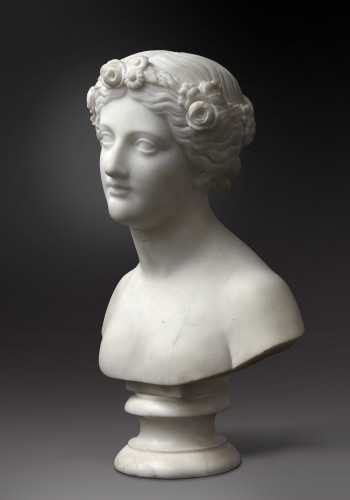 Sculpture Sculpture en Marbre - Buste de Flora - Stefano Butti (1807-1880)