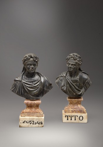 Sculpture Sculpture en Marbre - Titus & Domitianus