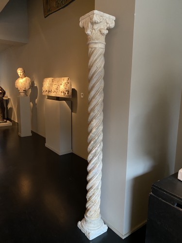 Paire de colonnes gothiques en marbre - Olivetani - 