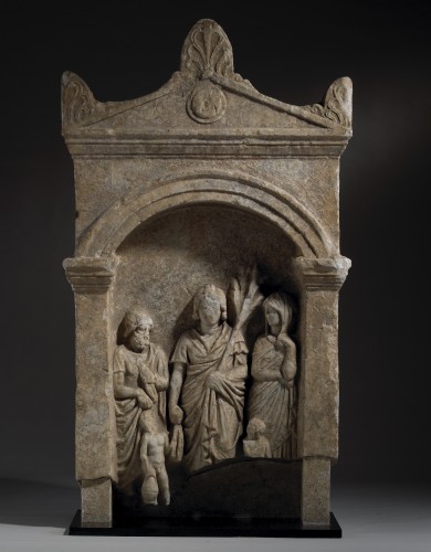 Greek Funerary Stela, ca. 4th- 3rd Century B.C. - Ancient Art Style 