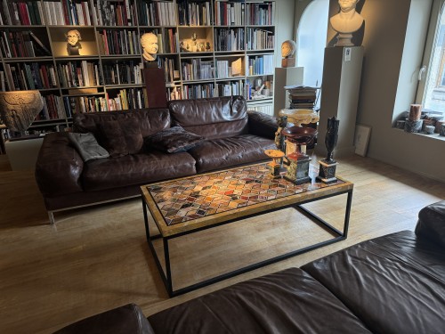 20th century - Geometric Pietra Dura Top / Coffee Table