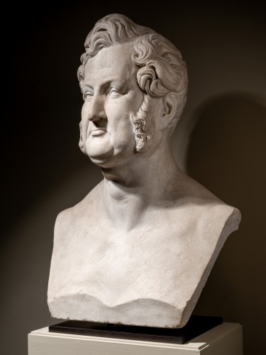 Sculpture Sculpture en Marbre - Buste monumental du Roi Louis Philippe