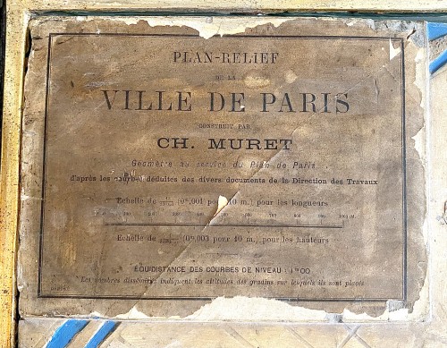19th century - Relief map of Paris
