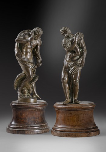 Sculpture Sculpture en Bronze - Jupiter & Saturn, Italie 17e siècle