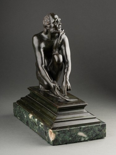 Sculpture Sculpture en Bronze - L'Arrotino, Italie XIXe siècle