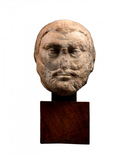 Ancient Roman Marble Head of a Man