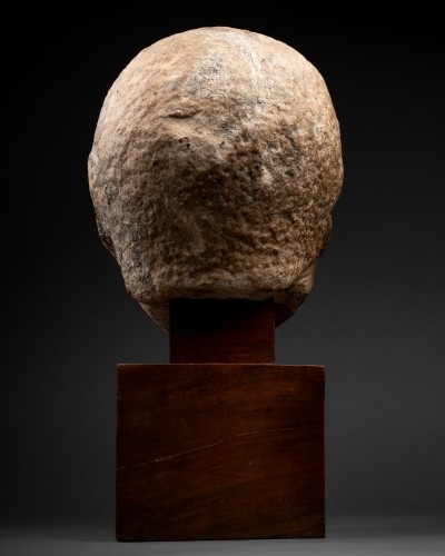 Tête d'homme en marbre de l'époque romaine antique - 