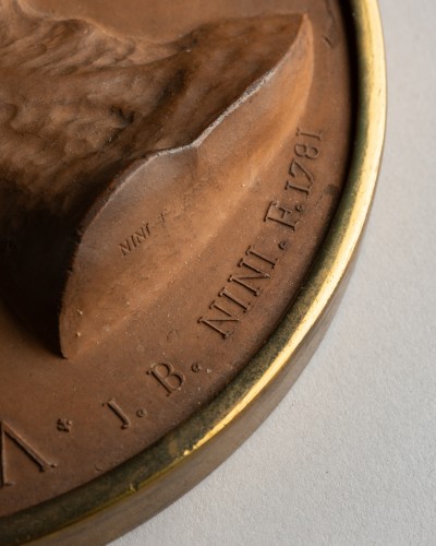 Sculpture  - Portrait of Voltaire in the Antique style, Jean-Baptiste Nini (1717–1786)