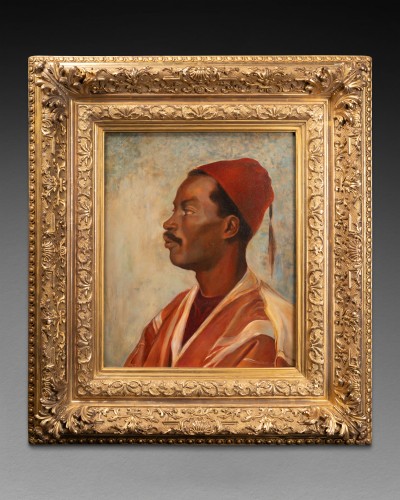 Portrait of an Egyptian man - Leopold Carl Müller (1834–1892) - 