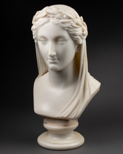 Sculpture Sculpture en Marbre - Buste de Sapho