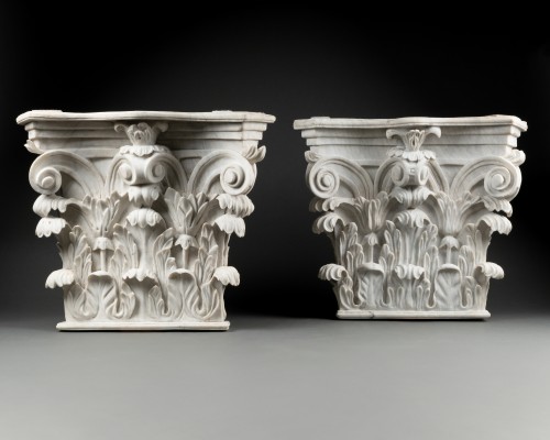 Pair Relief Capitals - Sculpture Style 
