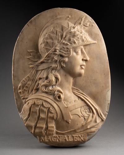 XVIIIe siècle - Paire de reliefs  Alexandre le Grand & Olympias