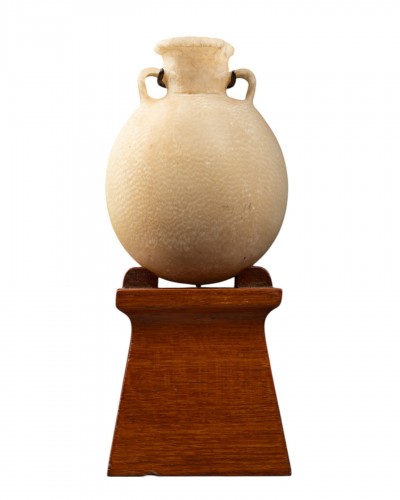 Egyptian Alabaster Flask with two Handles
