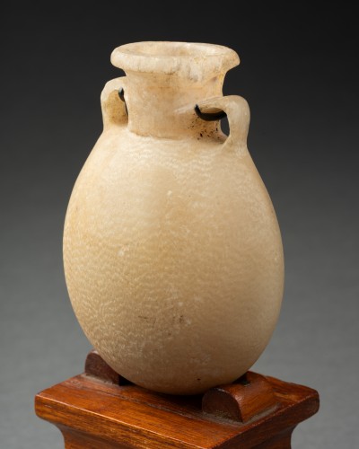 BC to 10th century - Egyptian Alabaster Flask with two Handles