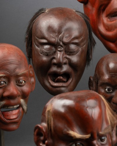 11 Japanese Nô masks - 