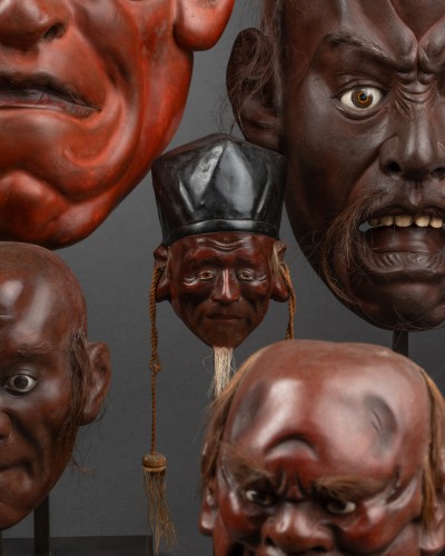 11 Japanese Nô masks - 