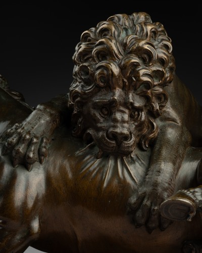 Sculpture  - Lion attacking a horse 