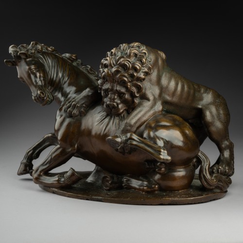 Lion attacking a horse  - Renaissance