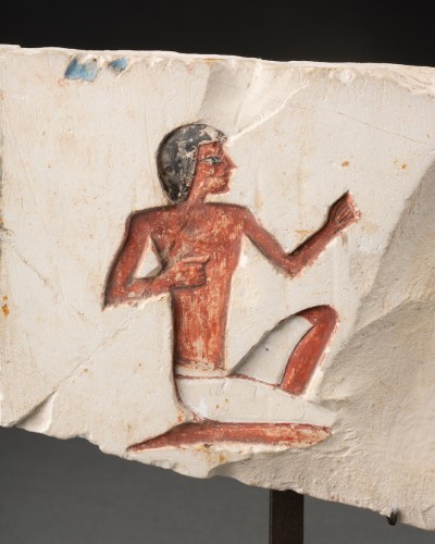 Ancient Art  - Egyptian Fragment of a Seated Man (tomb Mentuemhat ?)