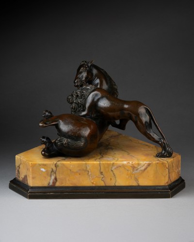 Lion attaquant un cheval - 