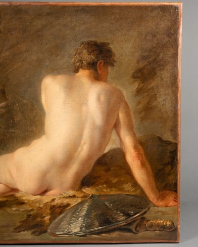 Académie d’homme, la mort d’hector (?) - Tableaux et dessins Style 