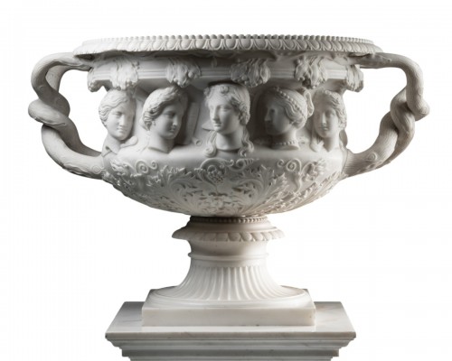 Apollon & les neuf Muses, Vase type Warwick - Lorenzo Bartolini (1777-1850) et atelier