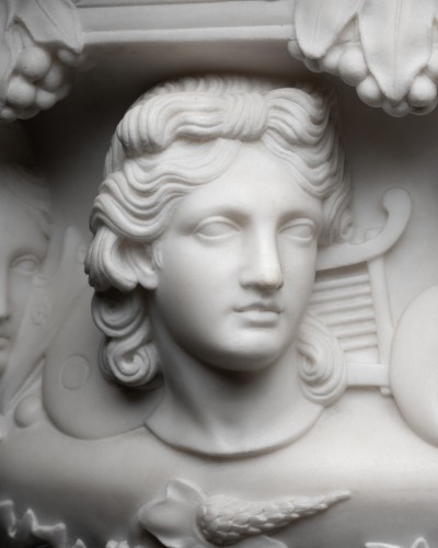 Warwick type vase: Apollo &amp; the nine Muses - Lorenzo Bartolini (1777-1850) and workshop - 