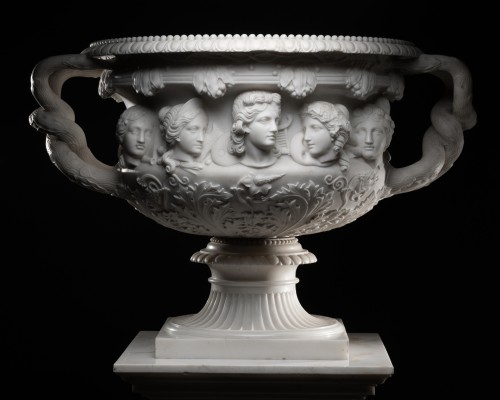 Warwick type vase: Apollo &amp; the nine Muses - Lorenzo Bartolini (1777-1850) and workshop - 