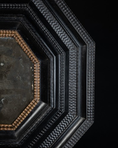 Mirrors, Trumeau  - Ebonised Octagonal Frame, Italy 17th Century
