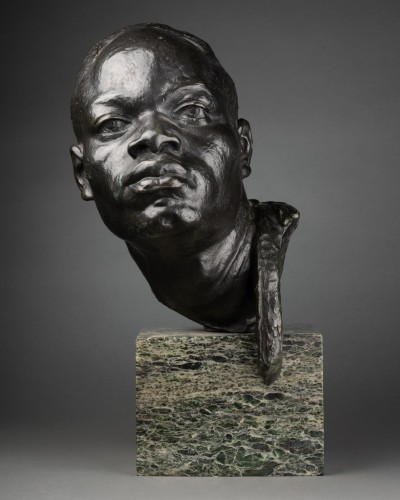 Head of an African man - Armando Violi (1884-1960) - Sculpture Style 