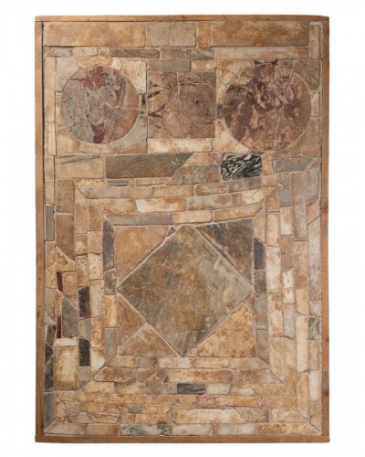 Tabletop of Antique Roman marbles