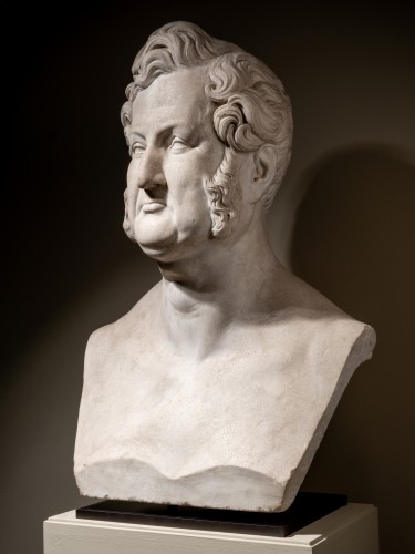 Sculpture  - Monumental Bust of King Louis Philippe - James Pradier (1790 - 1852)