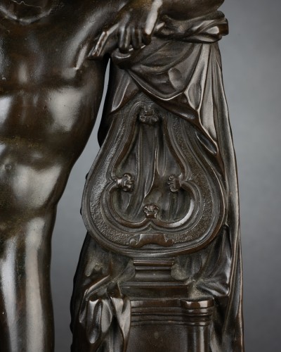 Sculpture Sculpture en Bronze - Apollo Sauroctono, Massimiliano Soldani Benzi (1656-1740)