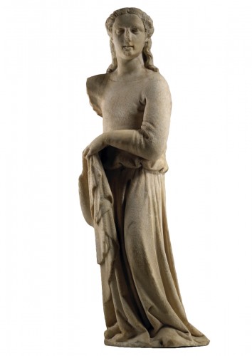 Draped Female Figure / Angel - Italy 14th century