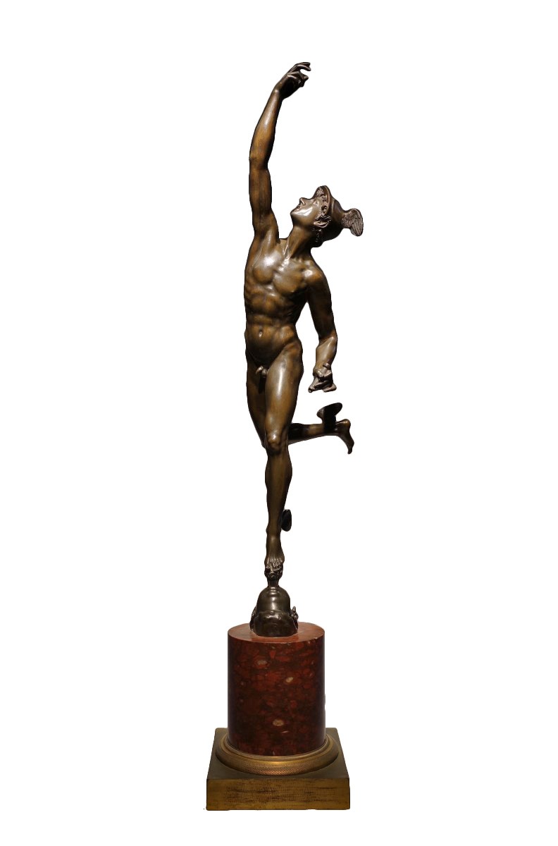 Mid-20th Century Bronze Statue of the Flying Mercury after Giovanni da Bologna