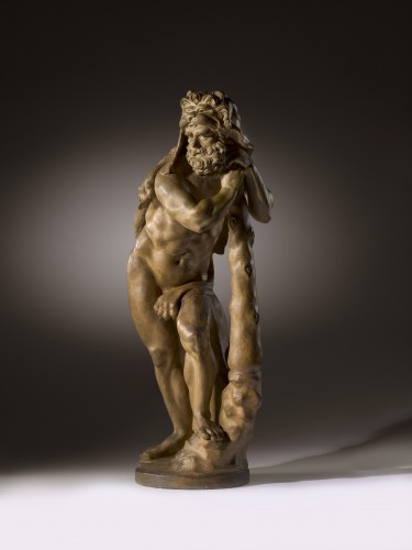 Hercule au repos, Terre cuite vers 1800 - Sculpture Style 