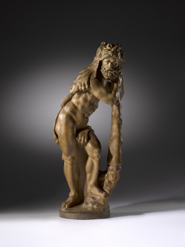 Hercule au repos, Terre cuite vers 1800 - Desmet Galerie