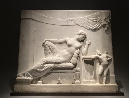 Sculpture Sculpture en Marbre - Vénus et Cupidon par Patric Park, Rome 1833