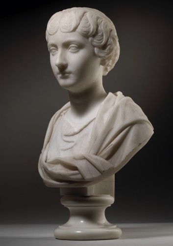 Sculpture Sculpture en Marbre - Faustine la jeune, Italie 18e siècle