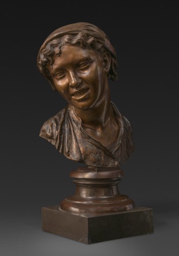 Tête de Carmela - Vincenzo Gemito (1852-1929) - Sculpture Style 