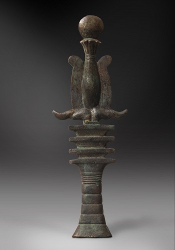 Bronze Osiris-Sceptre / magical symbol - 