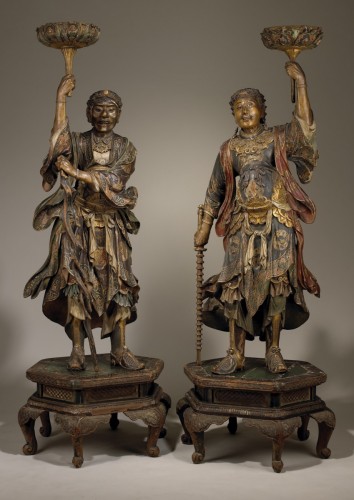 Torchères Japonais, fin de la période Edo, XIXe siècle - 