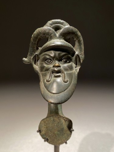 Lamp Handle shaped as Silenus,  1-3rd Century A.D - 