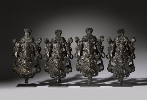 Suite de 4 appliques en bronzes par Roccatagliata - 