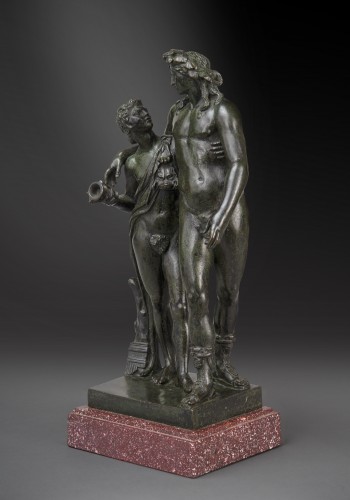 Bacchus &amp; Satyr (Ampelos) - Francesco Righetti (1738-1819) - Sculpture Style 