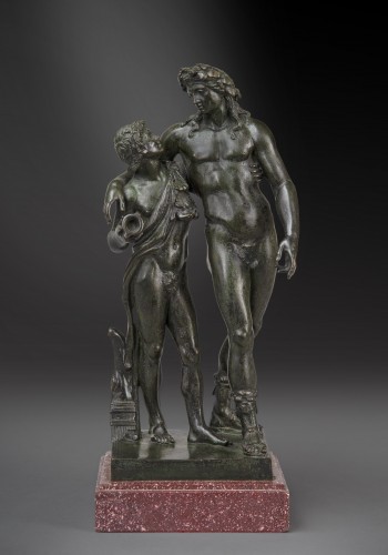 Bacchus & Satyr (Ampelos) - Francesco Righetti (1738-1819) - 