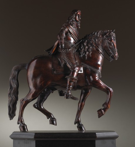 Sculpture Sculpture en Bronze - Statuette équestre de l'archiduc d'Autriche Ferdinand Charles (1628-1662)
